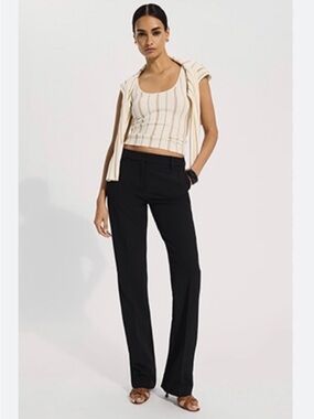 Express Black Straight-Leg Trousers